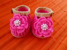 100 meilleures chaussures de bébé au crochet Affiche