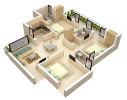 100 meilleurs plans de maison 3D Minimalist capture d'écran 1