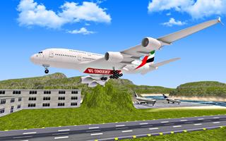 طائرة تطير 3D: طائرة طيران الملصق
