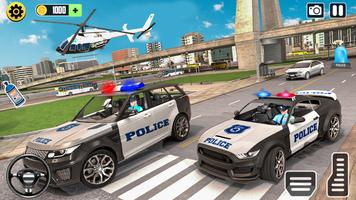 US-Polizei-Cop-Auto-Spiel Plakat