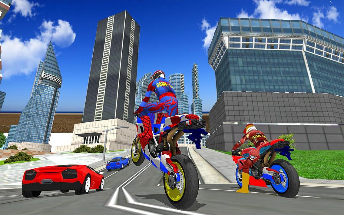 Motorbike Stunt Super Hero 3D screenshot 13