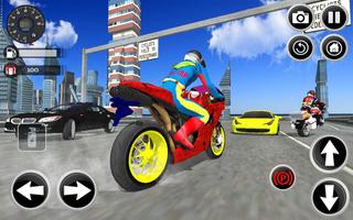 Motorbike Stunt Super Hero 3D اسکرین شاٹ 1