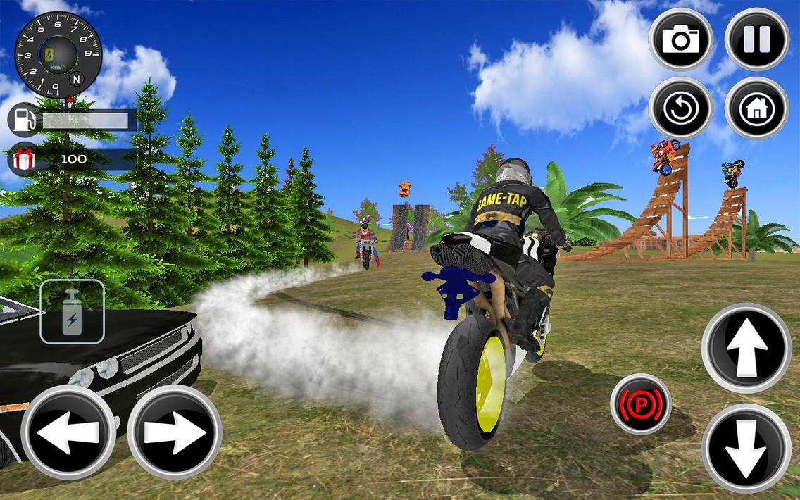 Motorbike Stunt Super Hero 3D screenshot 2