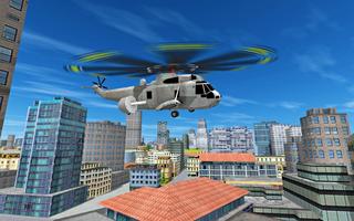 City Helicopter Flight Plakat