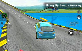 Flying Car Driving Stunt Game Affiche