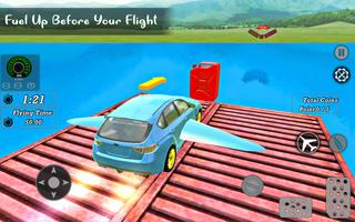 Flying Car Driving Stunt Game capture d'écran 1