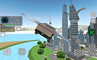 Modern Flying Car Driving Sim Affiche