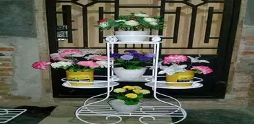 Creative flower shelf design