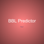 Big Bash Cricket Predictor