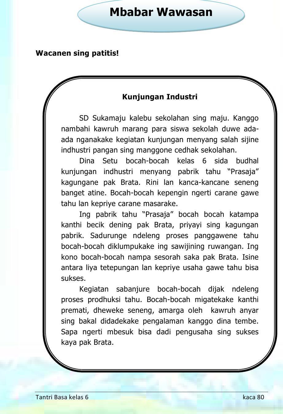 Buku Siswa Kelas 6 Bahasa Jawa Tantri Basa 2016 For Android Apk Download