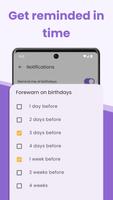 Birthday Calendar & Reminder syot layar 2