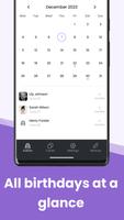 Birthday Calendar & Reminder ảnh chụp màn hình 3