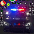 carro policial dirigindo ícone