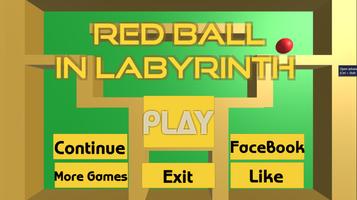 Red Ball in Labyrinth Poster