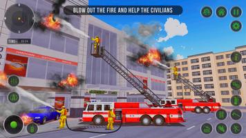 Fireman Sim: firefighter games Affiche