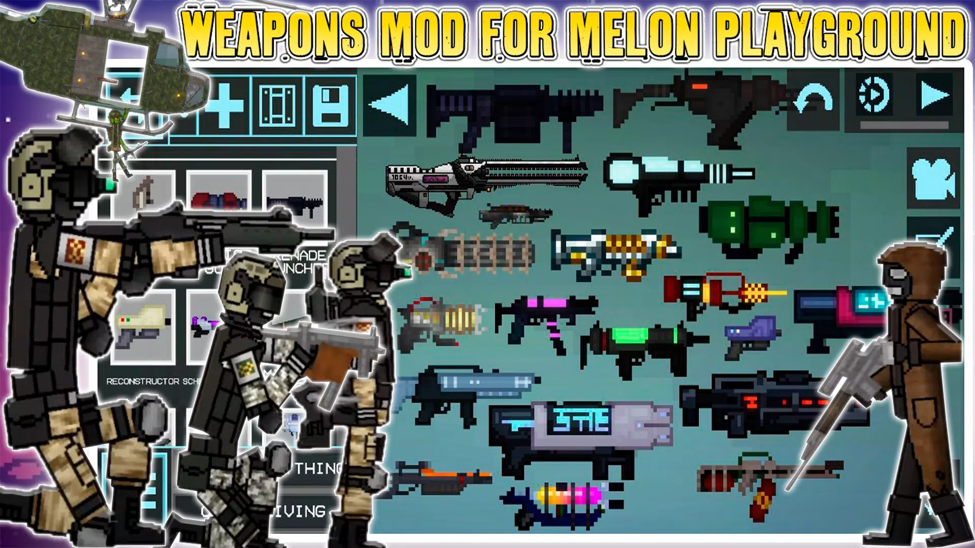 People Playground Melee Weapons Mod[8 Weapons] - Mods for Melon Playground  Sandbox PG