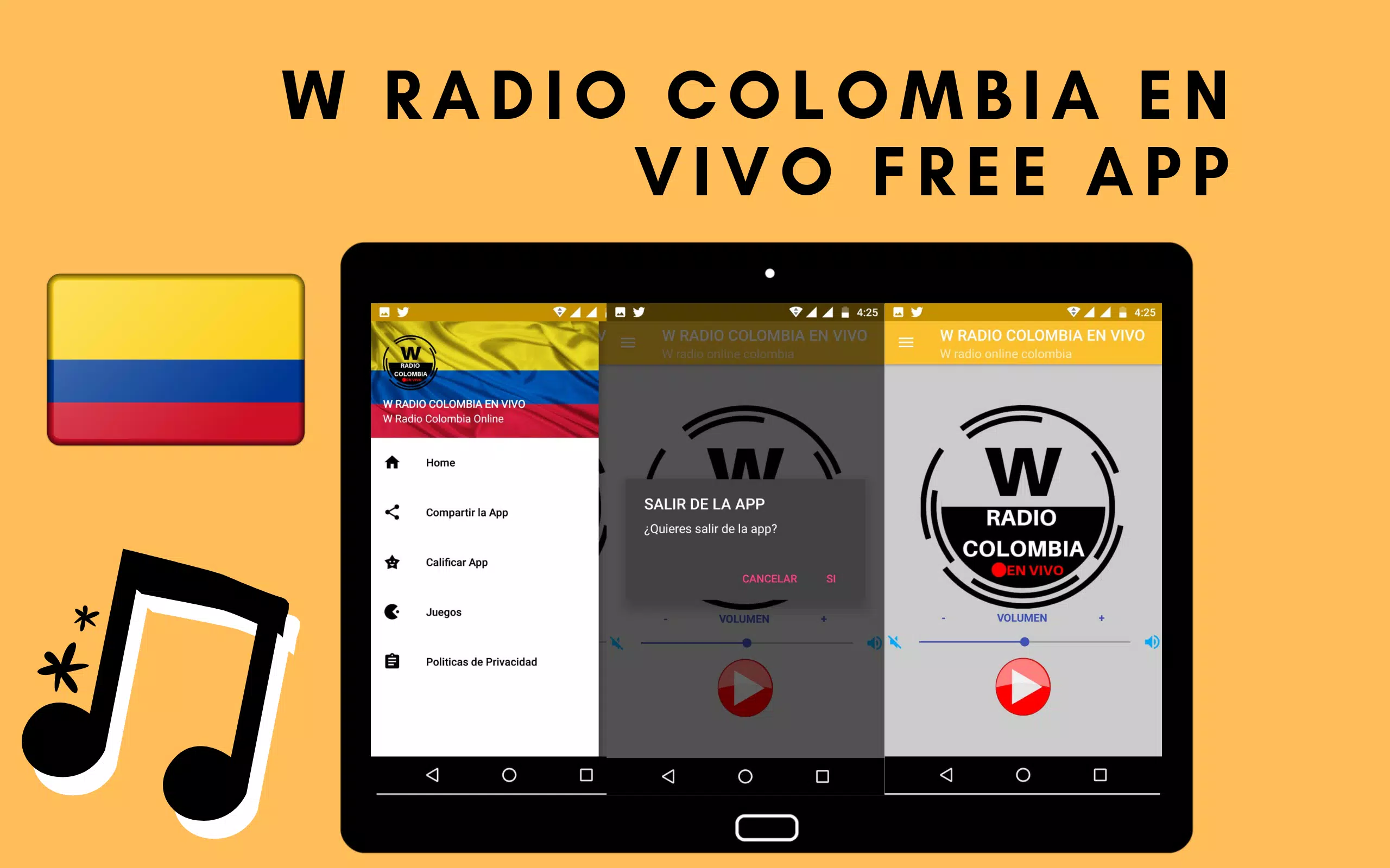 Descarga de APK de W Radio Colombia en vivo - no oficial para Android