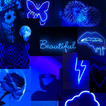 Blaue Tapeten