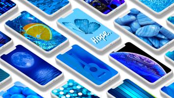 Blaue Tapeten Plakat