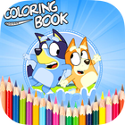 Bluey Coloring Book icône
