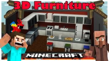 3D furniture mod minecraft poster
