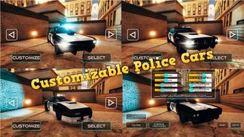 Police Car Driving In City پوسٹر