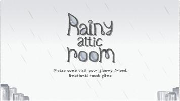 Rainy attic room poster