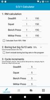 Calculadora 5/3/1 Jim Wendler captura de pantalla 3
