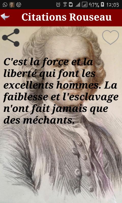 Citation Jean Jacques Rousseau APK voor Android Download