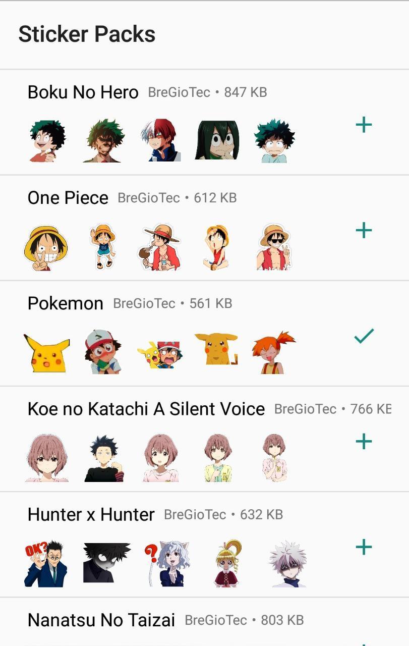 Anime Stickers For Whatsapp Wastickerapps For Android Apk