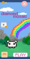 Diamond Mosaic Pixel Art Affiche