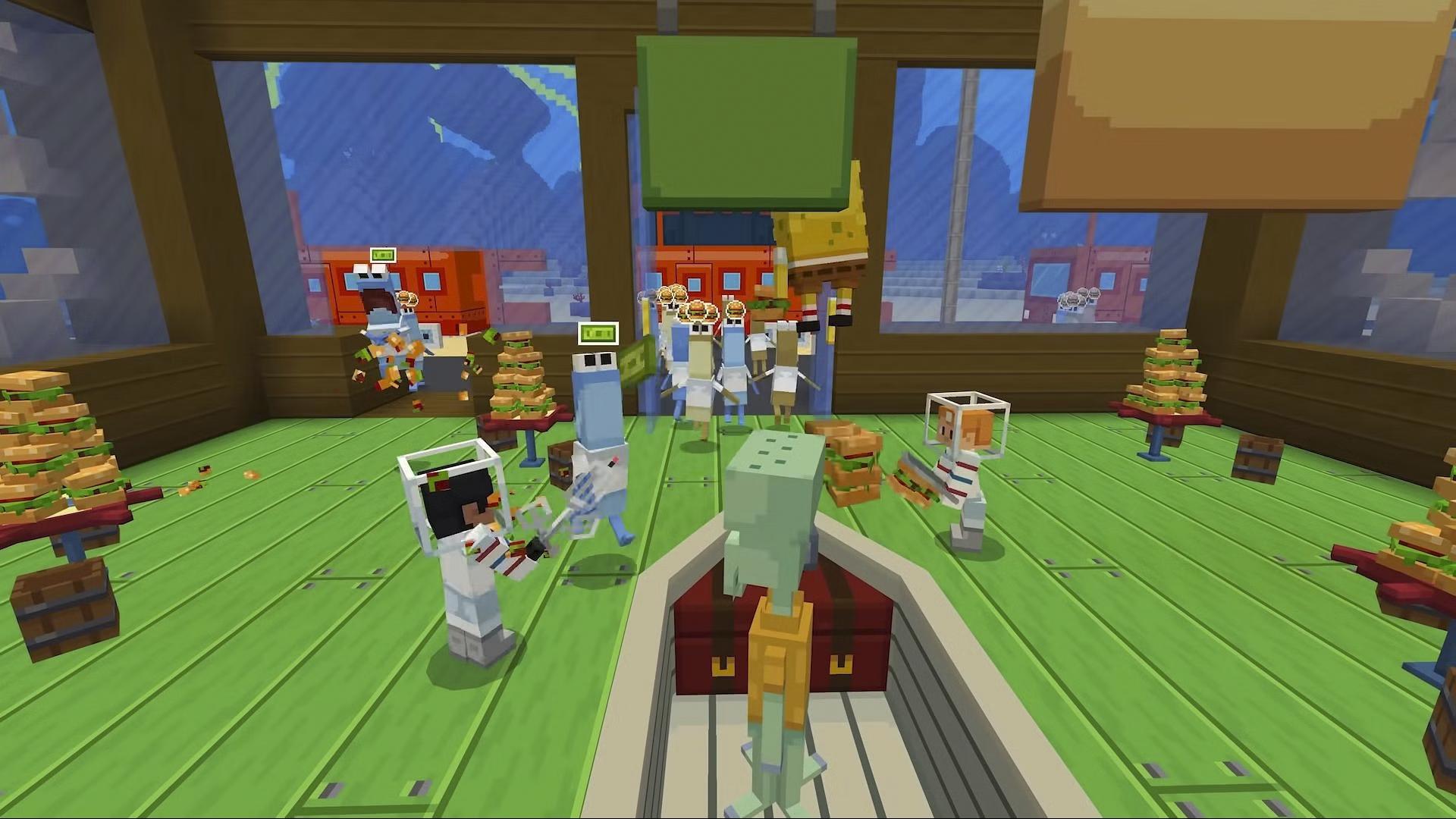 Minecraft Spongebob Mod. Spongebob x Minecraft. Sponge mods