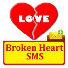 Broken Heart SMS Text Message icône
