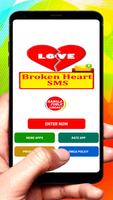 Broken Heart SMS Text Message Affiche
