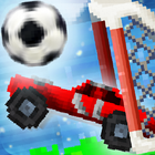 Pixel Cars. Soccer-icoon