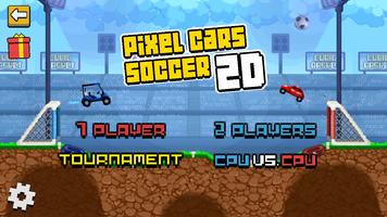 Pixel Cars. Soccer Plakat