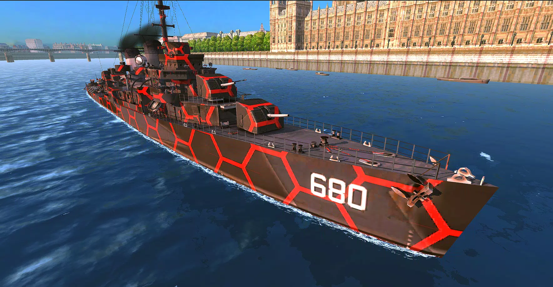 Jogo de Navio Para Celular MODERN WARSHIPS: Batalha naval on-line Android  ios Gameplay 