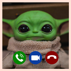Cute Baby Yoda Fake call icône