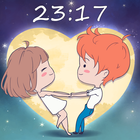 Cute Love Wallpaper: Digital Clock Wallpaper App icon