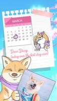 Cute Shiba Inu Anime Diary App الملصق