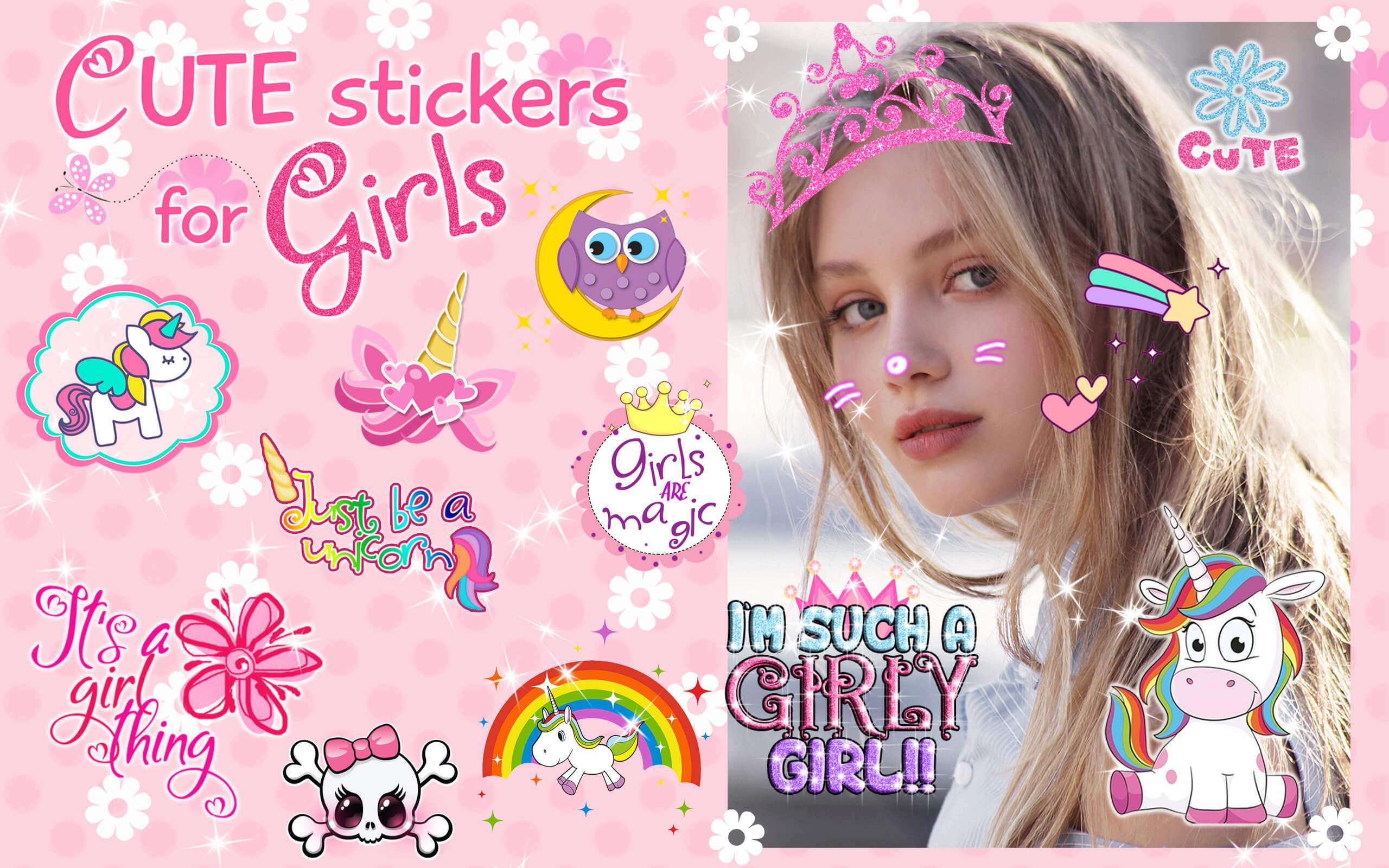 Kamera Stiker Lucu Foto Editor Anak Perempuan For Android Apk