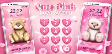Cute Pink Lock Screen