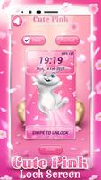 Cute Pink Lock Screen syot layar 1