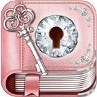 Cute Rose Gold Diary App آئیکن