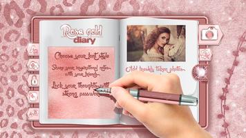 برنامه‌نما Cute Rose Gold Diary App عکس از صفحه