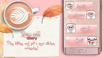 Cute Rose Gold Diary App screenshot 1