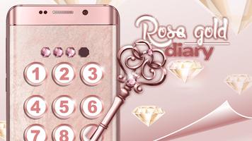 Cute Rose Gold Diary App স্ক্রিনশট 2