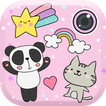 Dễ thương biên tập ảnh kawaii tấm ảnh hình dán