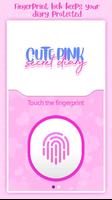 Cute Pink Secret Diary with Glitter poster