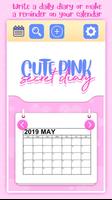 Cute Pink Secret Diary with Glitter screenshot 2
